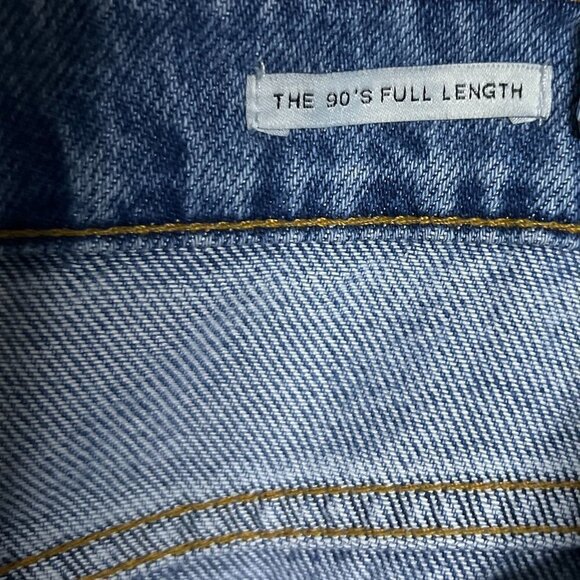 Zara Jeans Womens The 90s Full Length Vtg Style Distressed Raw Hem Denim Size 10 - Picture 4 of 9